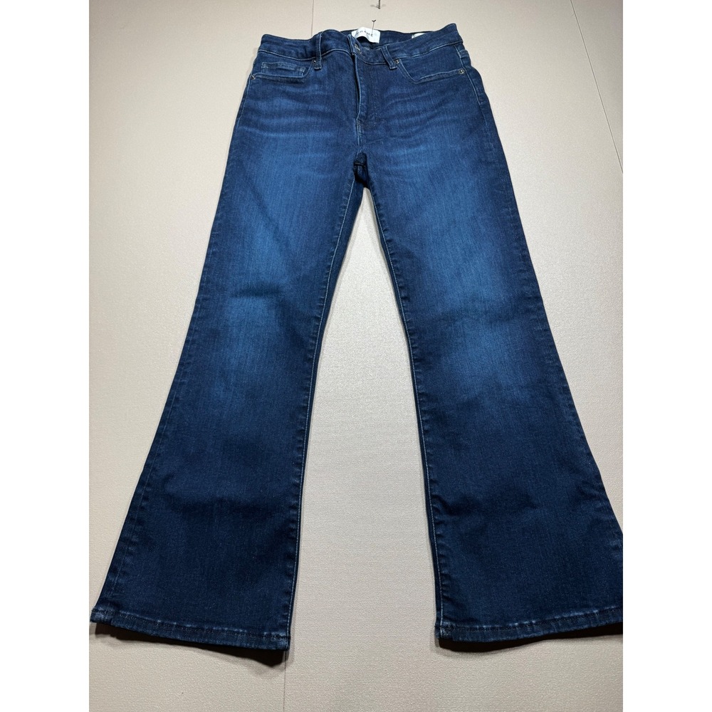 Frame Le Crop Mini Boot Jeans Women 28 Dark Blue Indigo Flare Denim